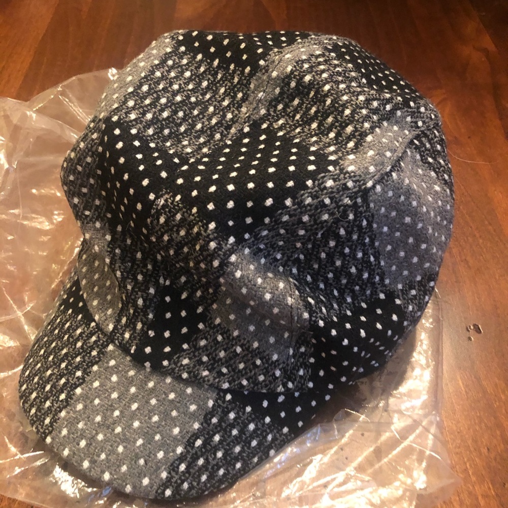 Tweed, jockey cap style hat,  brand new!